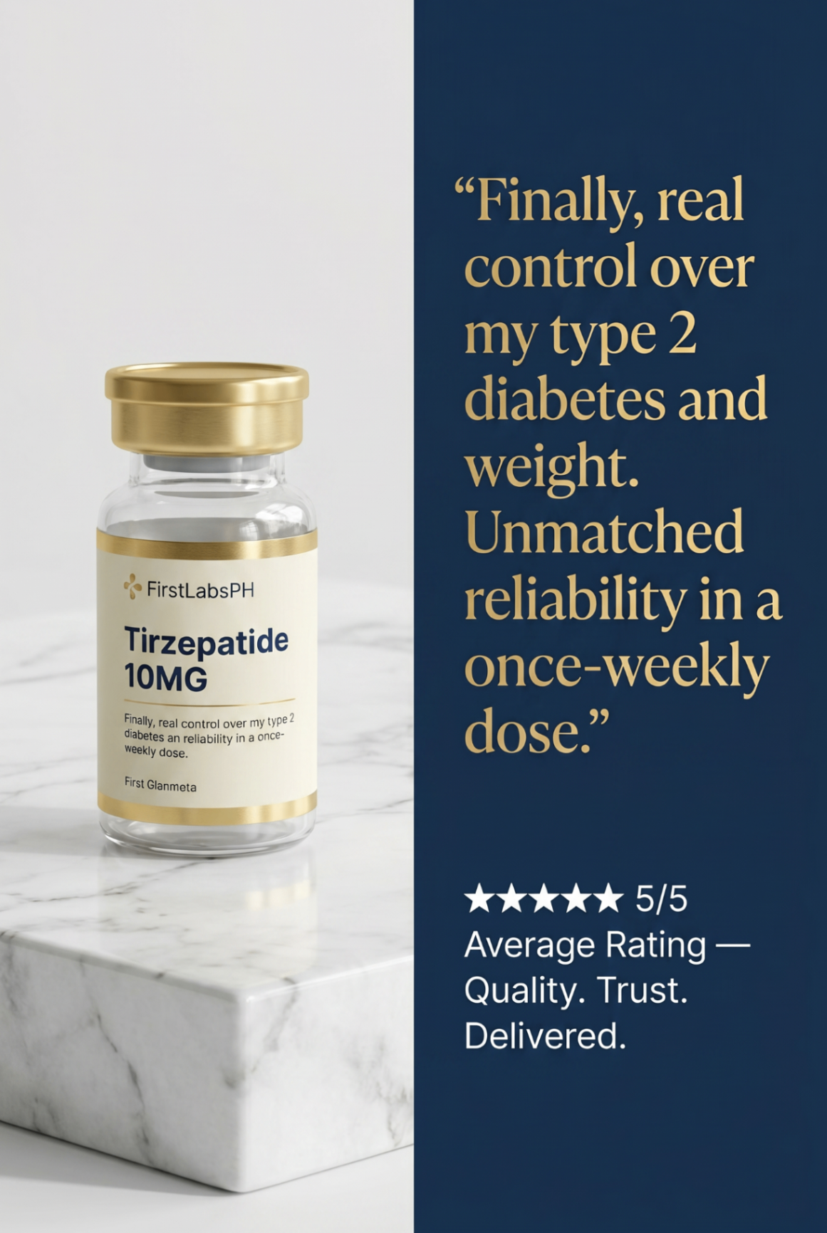 Tirzepatide testimonial poster