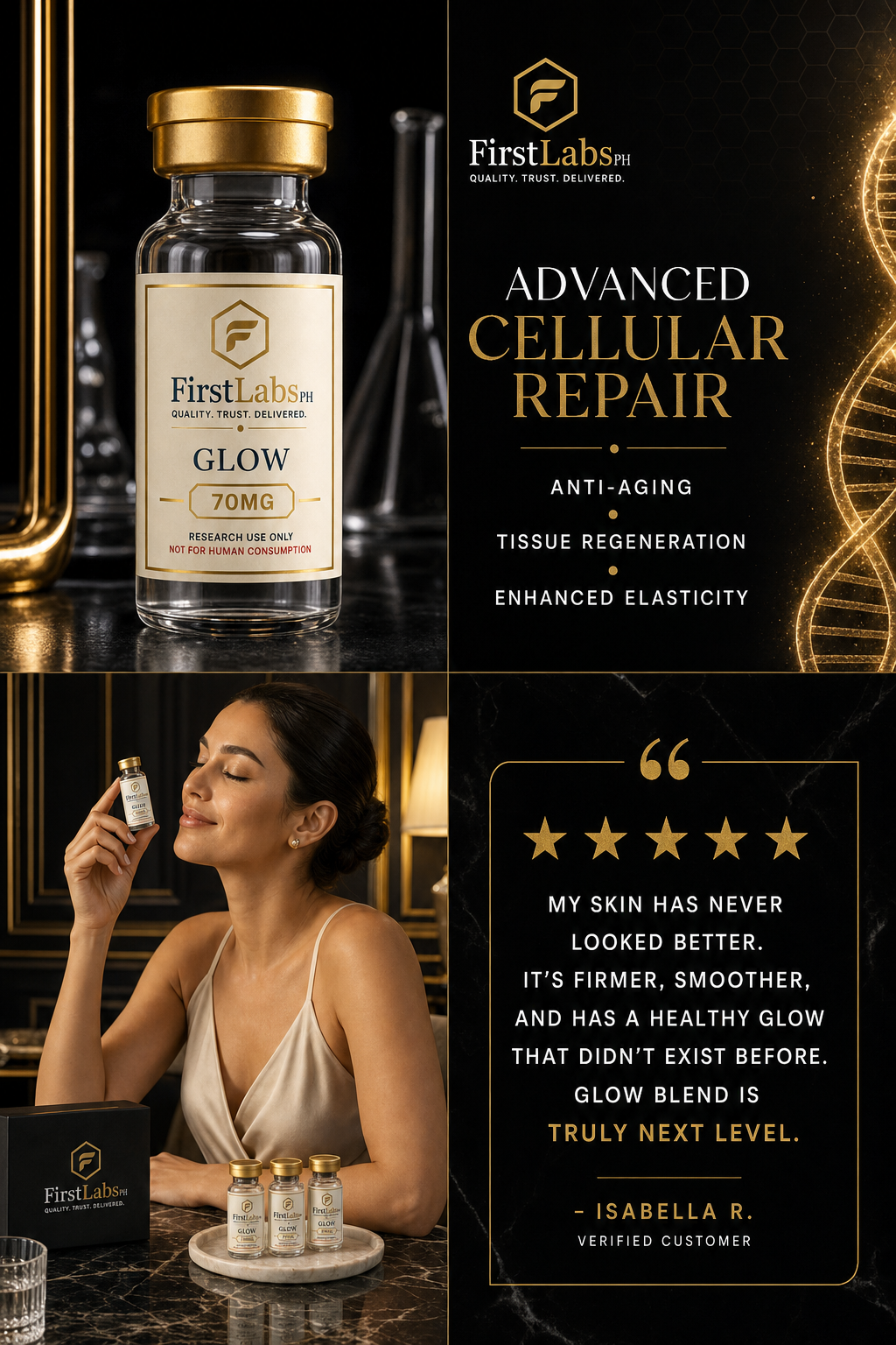 Glow blend cellular repair poster